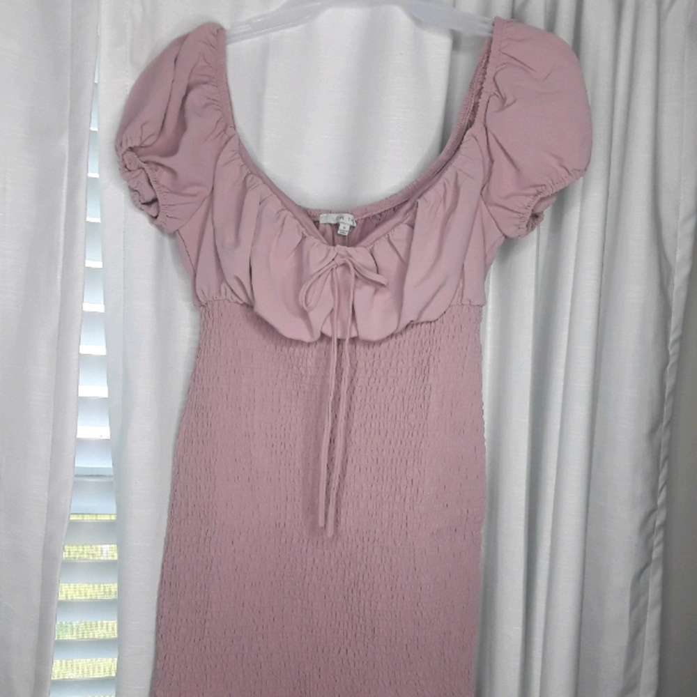 Puff sleeve mini dress